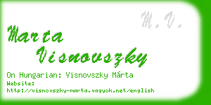 marta visnovszky business card